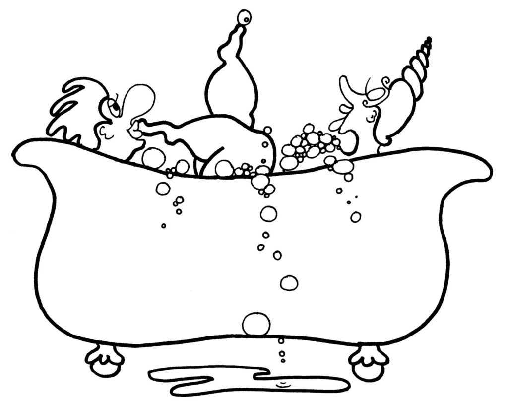 1024x812 Bubble Bath Beauties Fun Coloring Pages For Adults