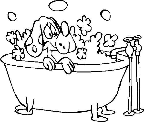 590x500 Free Bathtub Coloring Pages