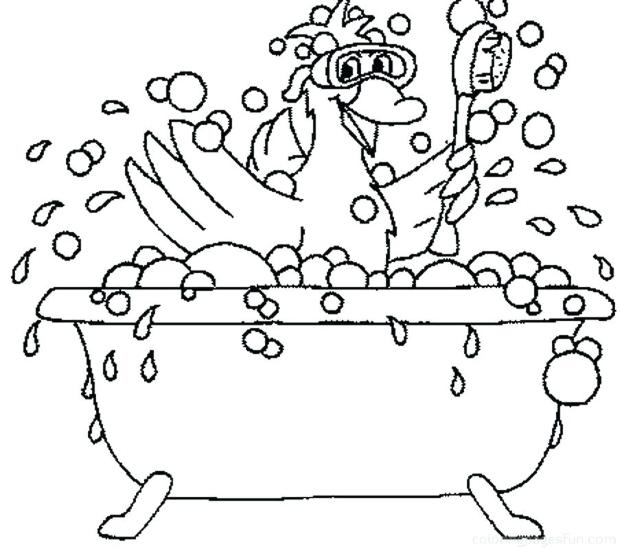 906x800 Bath Time Coloring Pages Free Bathtub Fun Page Winter Hats