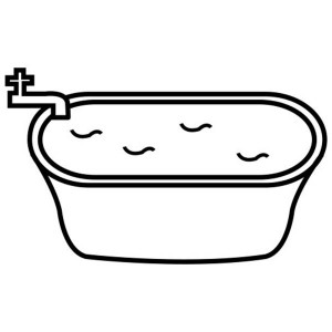 300x300 Bathtub Coloring Page