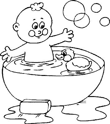 353x400 Bathtub Coloring Page
