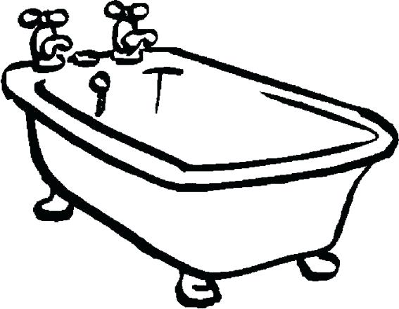 567x439 Bathtub Fun Coloring Page Bathtub Coloring 2 Download Drawings