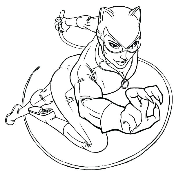 600x606 Catwoman Coloring Pages Mask Coloring Page Batman Vs Catwoman