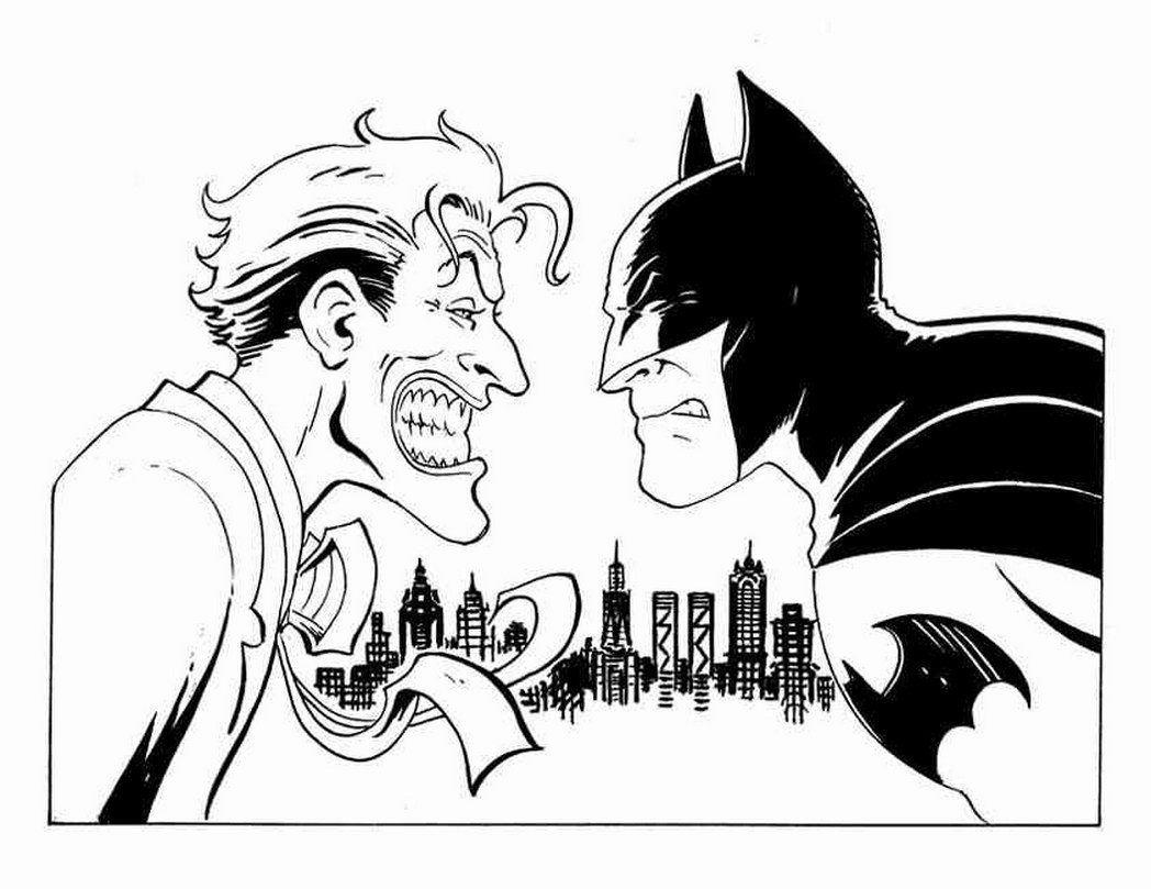 1048x809 Batman Vs Joker Coloring Pages Movie Villains Character Womanmate