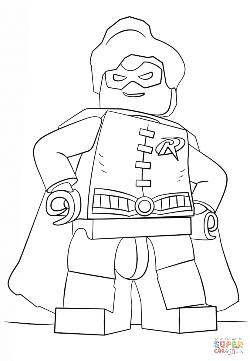 824x1186 Impressive Batman And Robin Coloring Pages Preschool In Tiny Lego