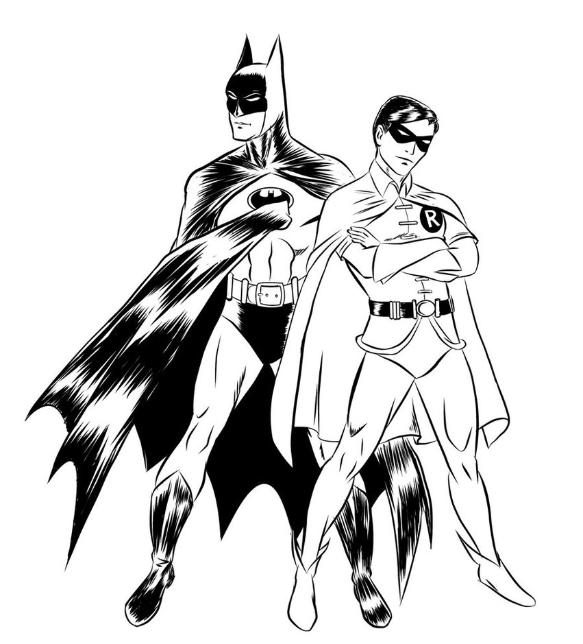 851x939 Batman And Robin Coloring Pages For Kids Coloring Pages World