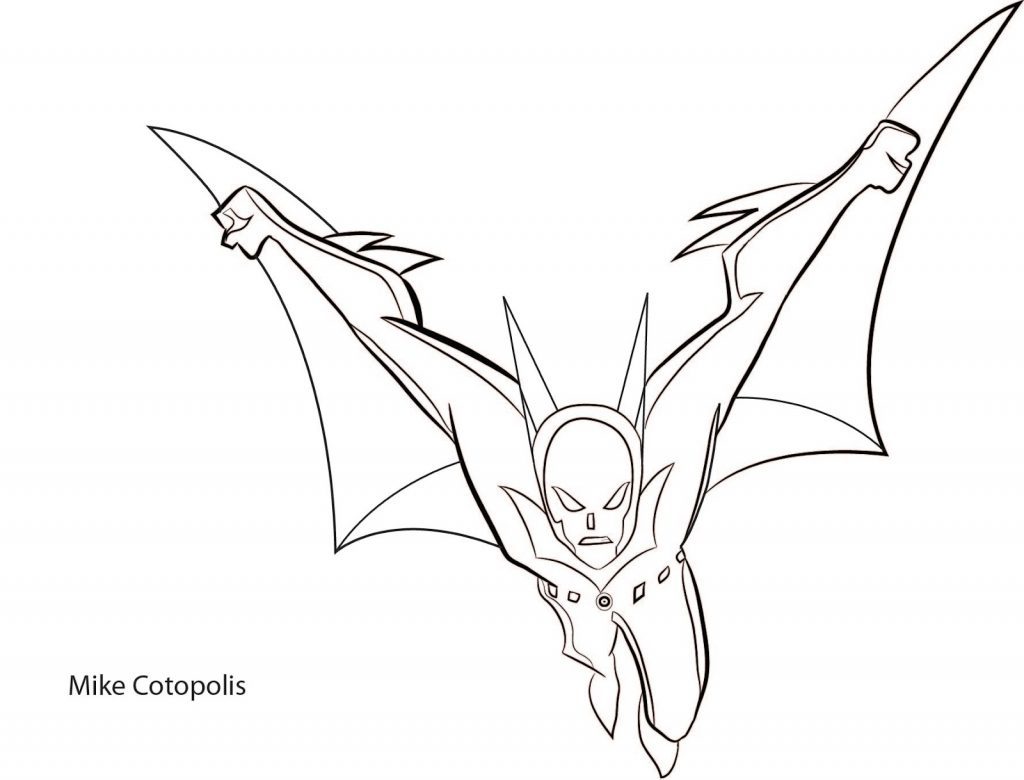 1024x780 Batman Beyond Coloring Pages