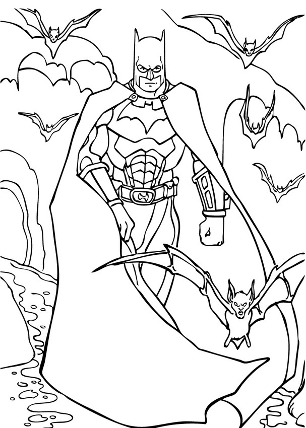 607x850 Batman Coloring Pages