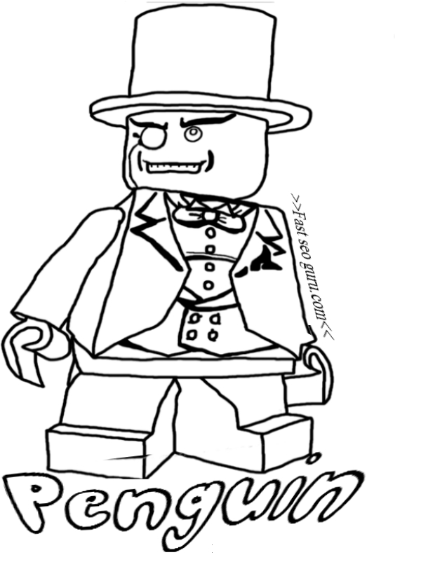 600x812 Penguin Batman Coloring Pages