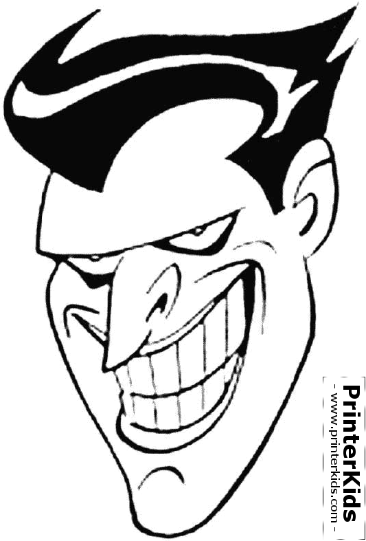 533x787 Batman Joker Face Coloring Page