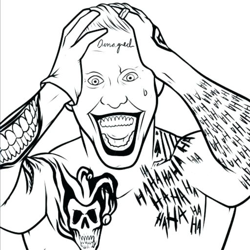 512x512 Joker Coloring Pages Batman Joker Coloring Pages For Suicide Squad