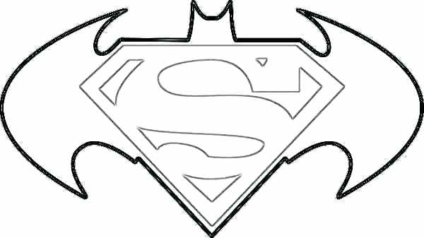 600x337 Batman Logo Coloring Page