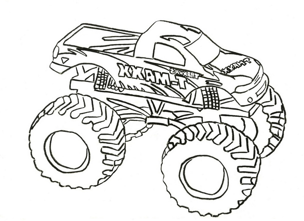 1048x761 Best Monster Trucks Coloring Sheets Free 2655 Printable