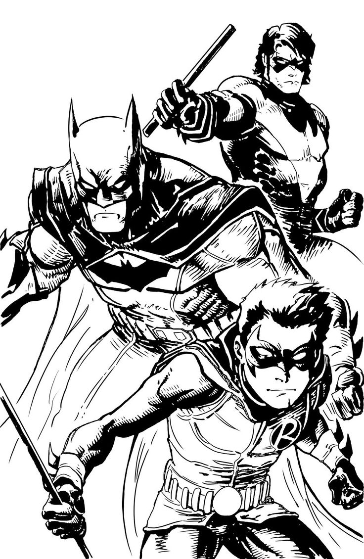 Batman Robin Coloring Pages