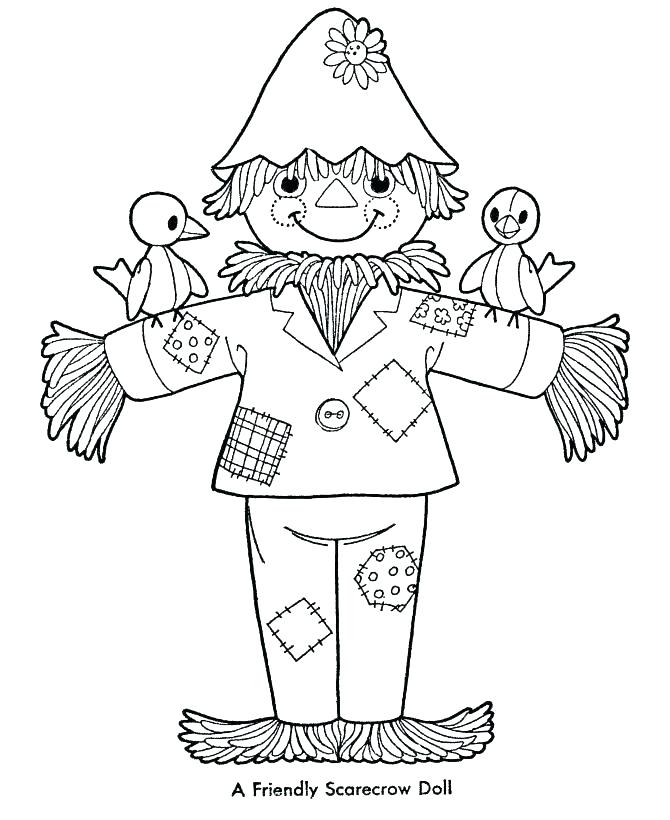 670x820 Scarecrow Coloring Page Jack O Lantern Scarecrow Scarecrow