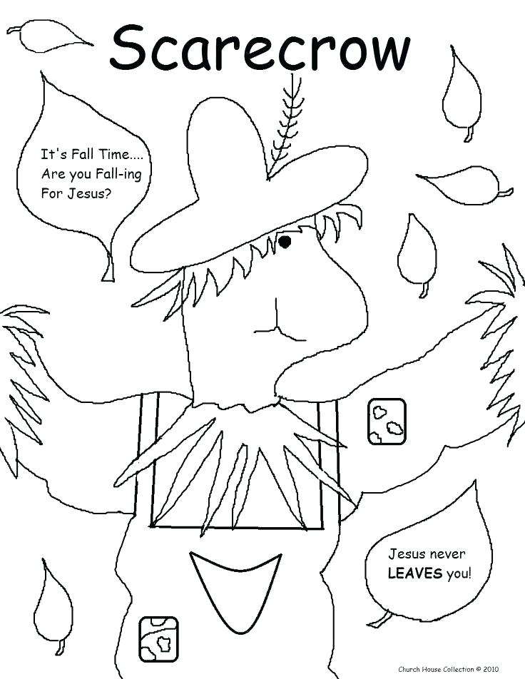 736x952 Scarecrow Coloring Pages Preschool Fall Coloring Pages Autumn