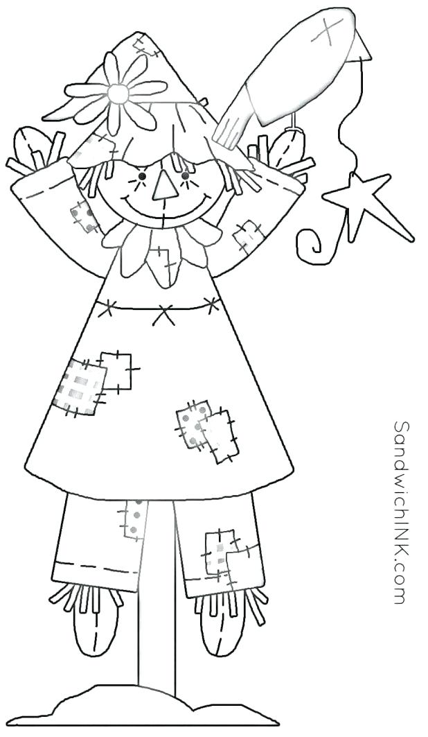 618x1063 Coloring Download Scarecrow Hat Page Glamorous Sheets Pictures