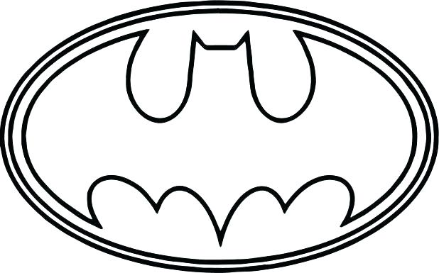 618x385 Batman Symbol Coloring Pages Batman Logo Outline Coloring Page