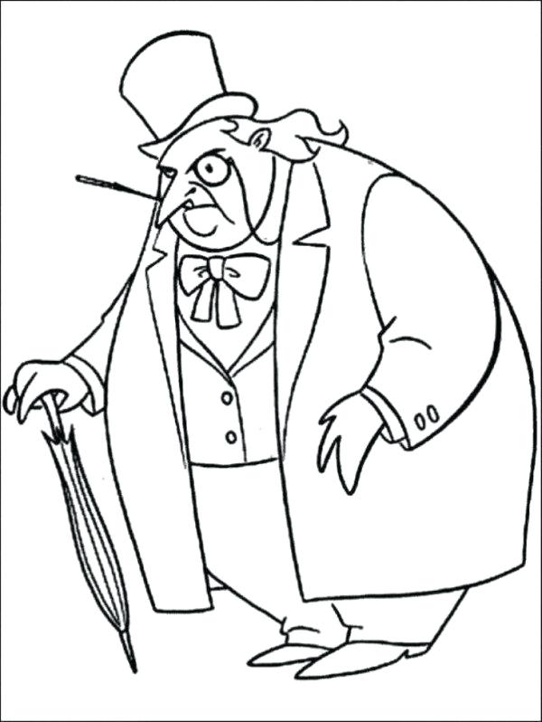 600x798 Inspirational Batman Villains Coloring Pages And Penguin Batman