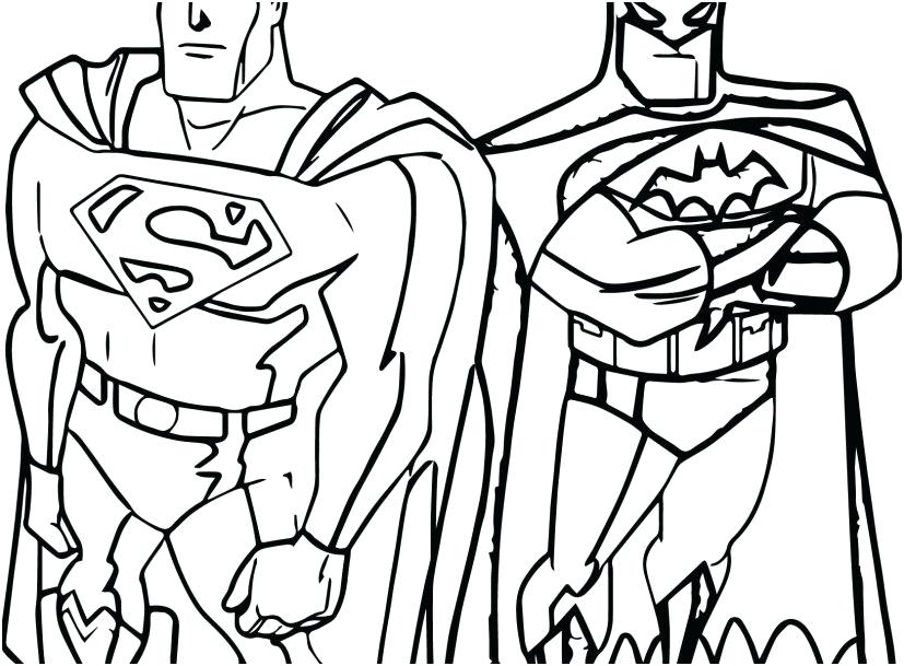 827x609 Batman Superman Coloring Pages Batman Superman Coloring Pages