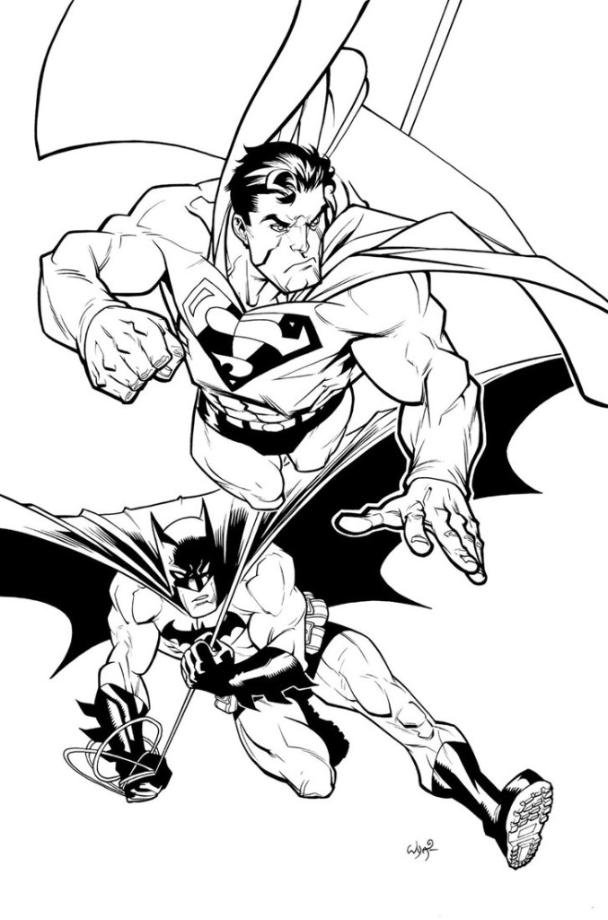 677x1024 Superman And Batman Coloring Pages