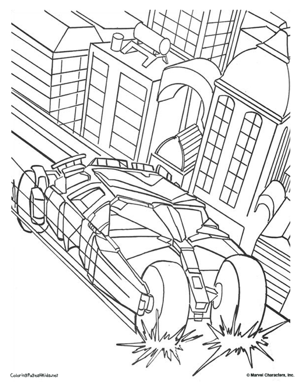 600x766 Batman Batmobile Coloring Pages