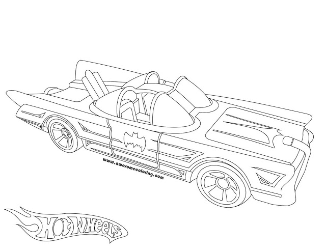 640x495 Wheels 1966 Batmobile Coloring Page