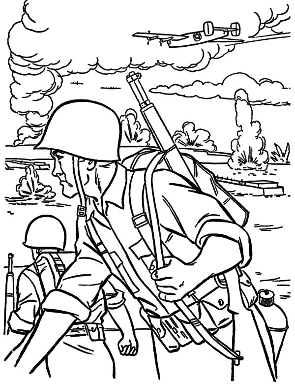 600x780 Military Forces On War Field Coloring Pages Color Luna