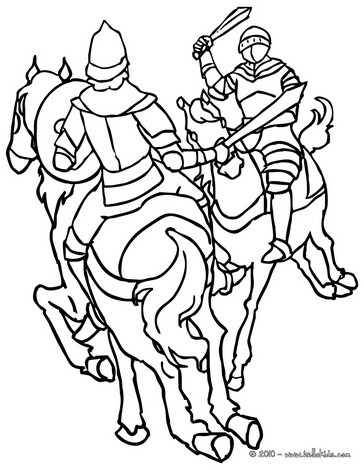 364x470 Battle Of Knights Coloring Pages