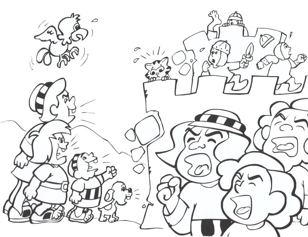 1202x925 Best Joshua And Jericho Coloring The Story Lesson Picture