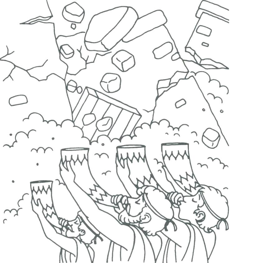 831x843 Joshua And Jericho Coloring Pages Joshua And The Battle Of Jericho