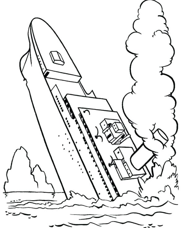 600x734 Battleship Coloring Page Titanic Coloring Sheets Free Printable