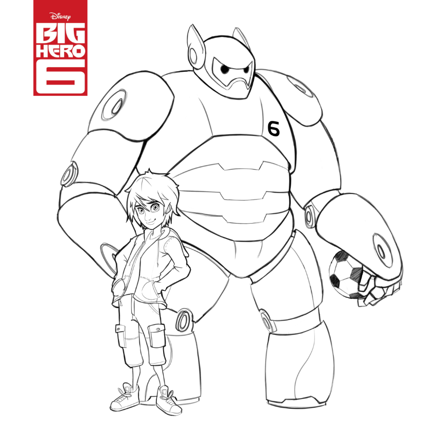 854x854 Big Hero 6 Coloring Pages