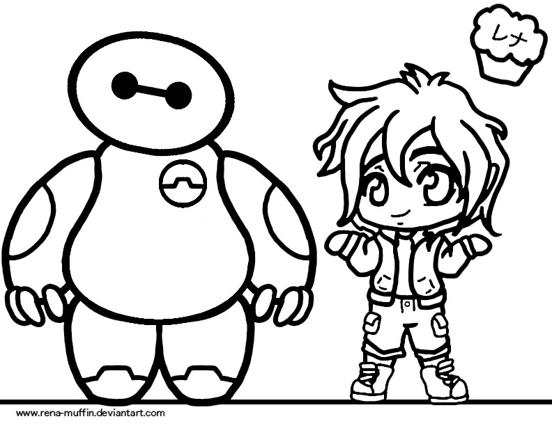 792x612 Big Hero 6 Coloring Sheet By Rena Muffin