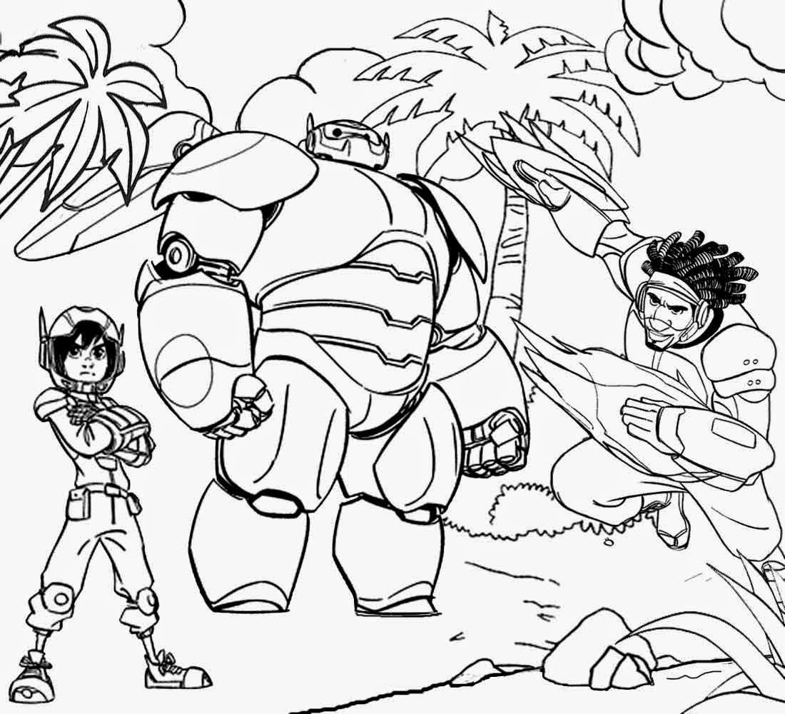1100x1000 Full Baymax Coloring Pages Big Hero 6 Page Fun