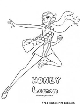 282x365 Printable Big Hero 6 Coloring Pages Honey Lemon For . @ Just Coloring
