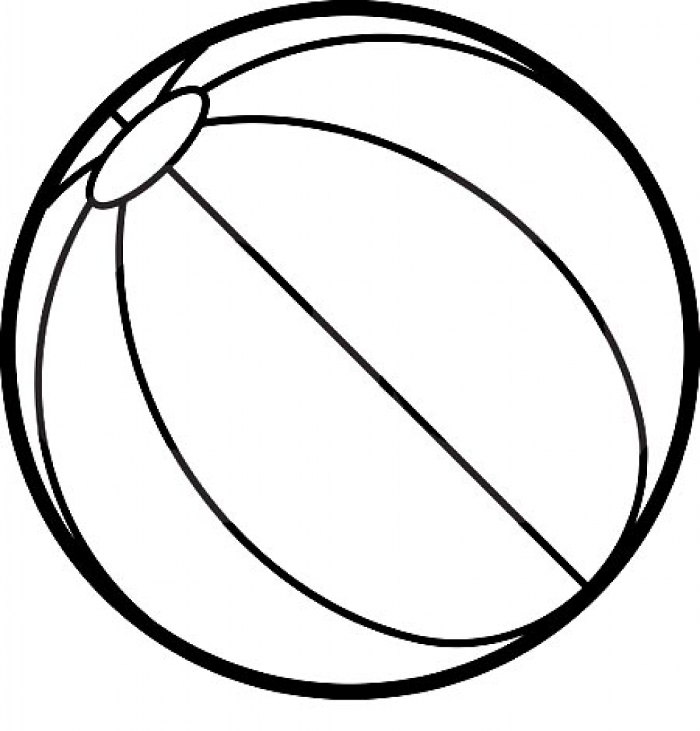 980x1024 Beautiful Design Beach Ball Coloring Page Download Pages And Beach