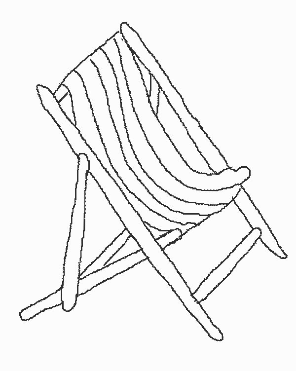 Beach Chair Coloring Page