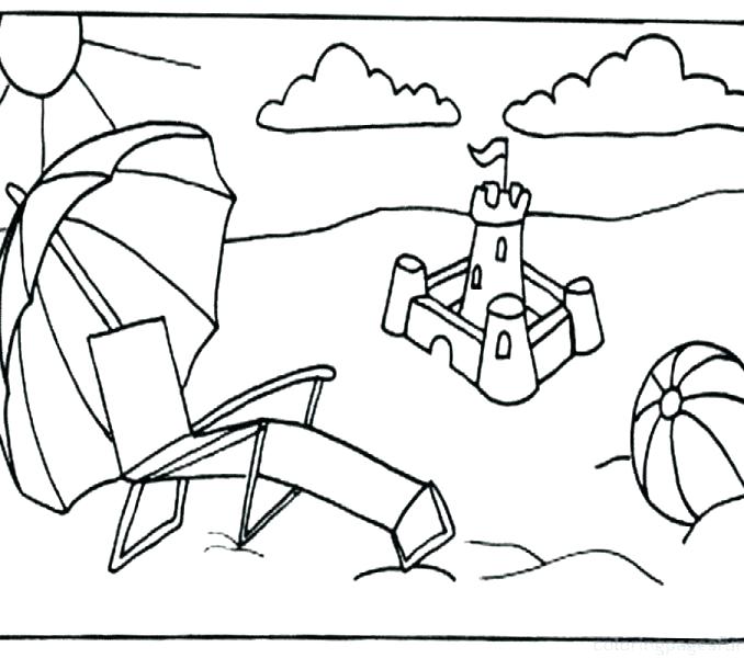 678x600 Coloring Page Beach Coloring Pages Beach Scenes Free Colouring