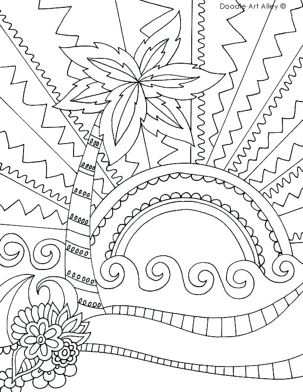 618x800 Printable Beach Coloring Pages
