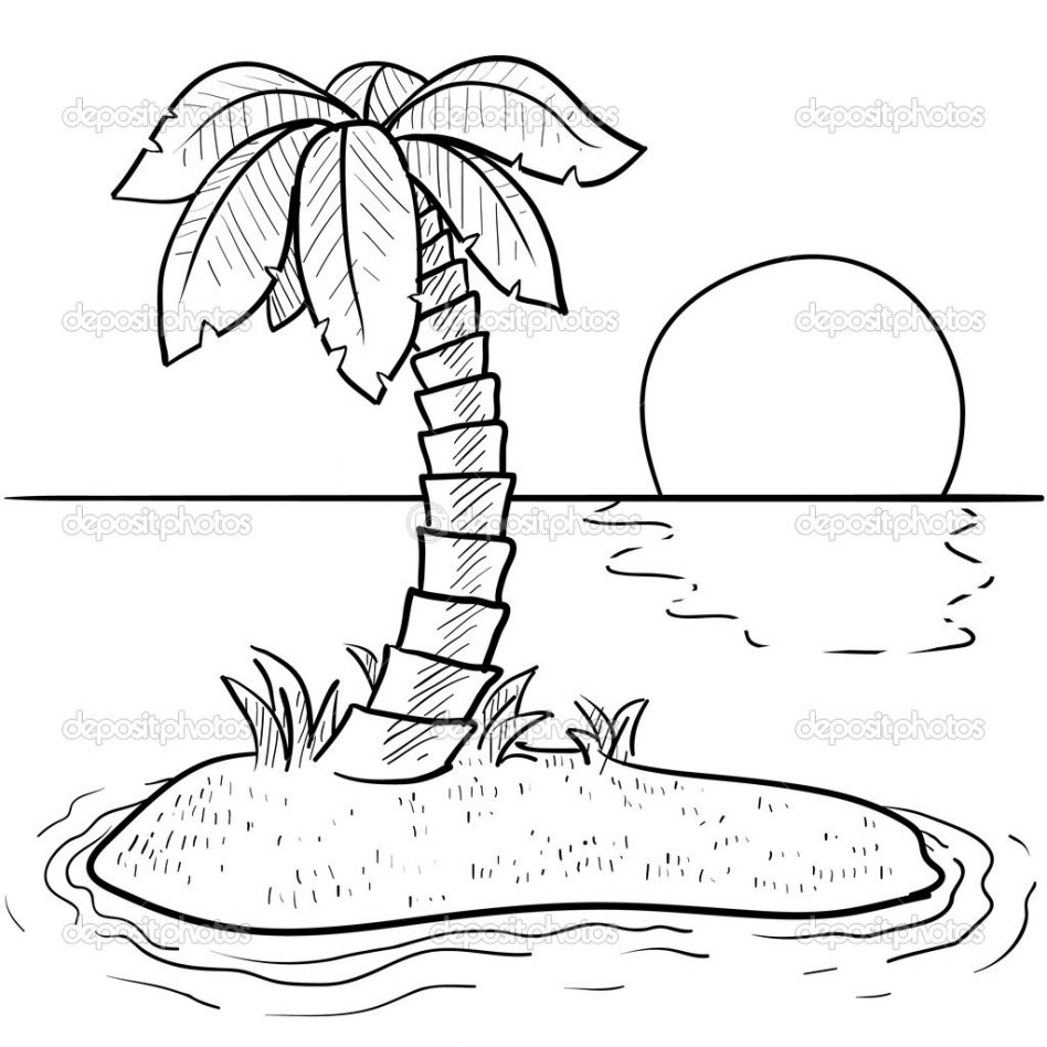 948x948 Coloring Pages Beach House Http Coloringoutline With Island Page