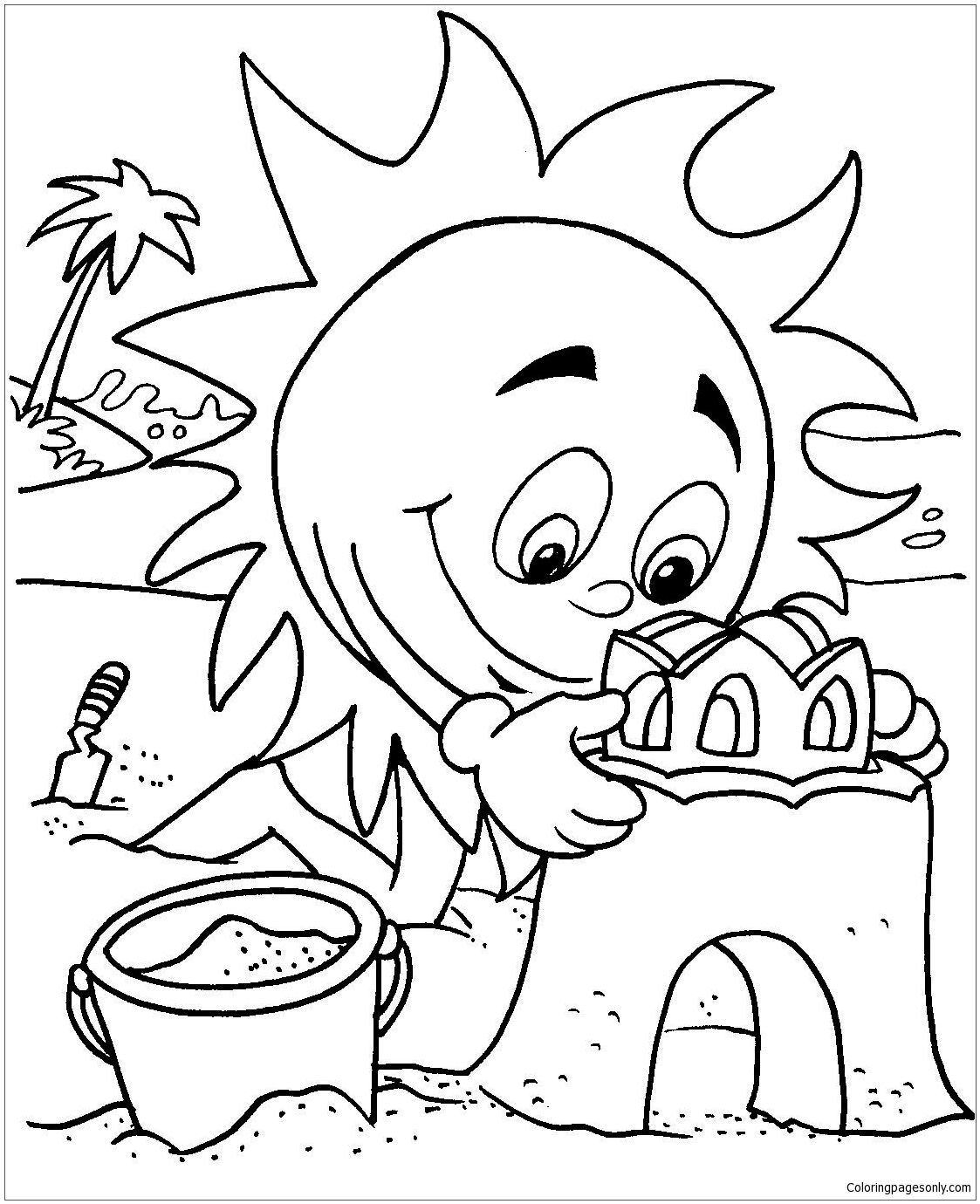 1123x1380 Destiny Fun In The Sun Coloring Pages At Beach