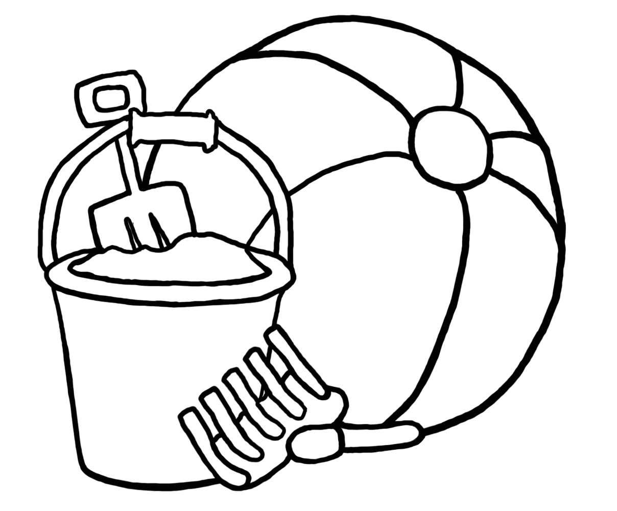 1208x1000 Beach Ball Coloring Page
