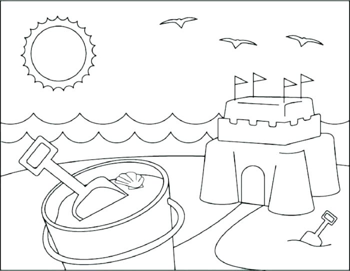 700x543 Beach Umbrella Coloring Page Beach Color Pages Beach Scene