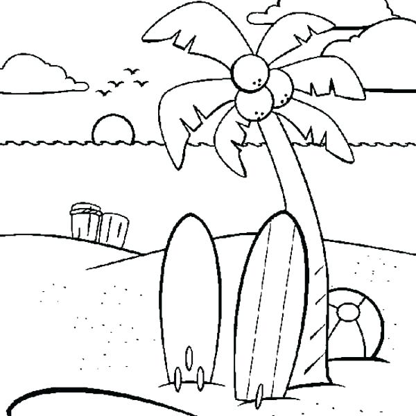 600x600 Coloring Pages Beach Coloring Page Beach Coloring Page Beach