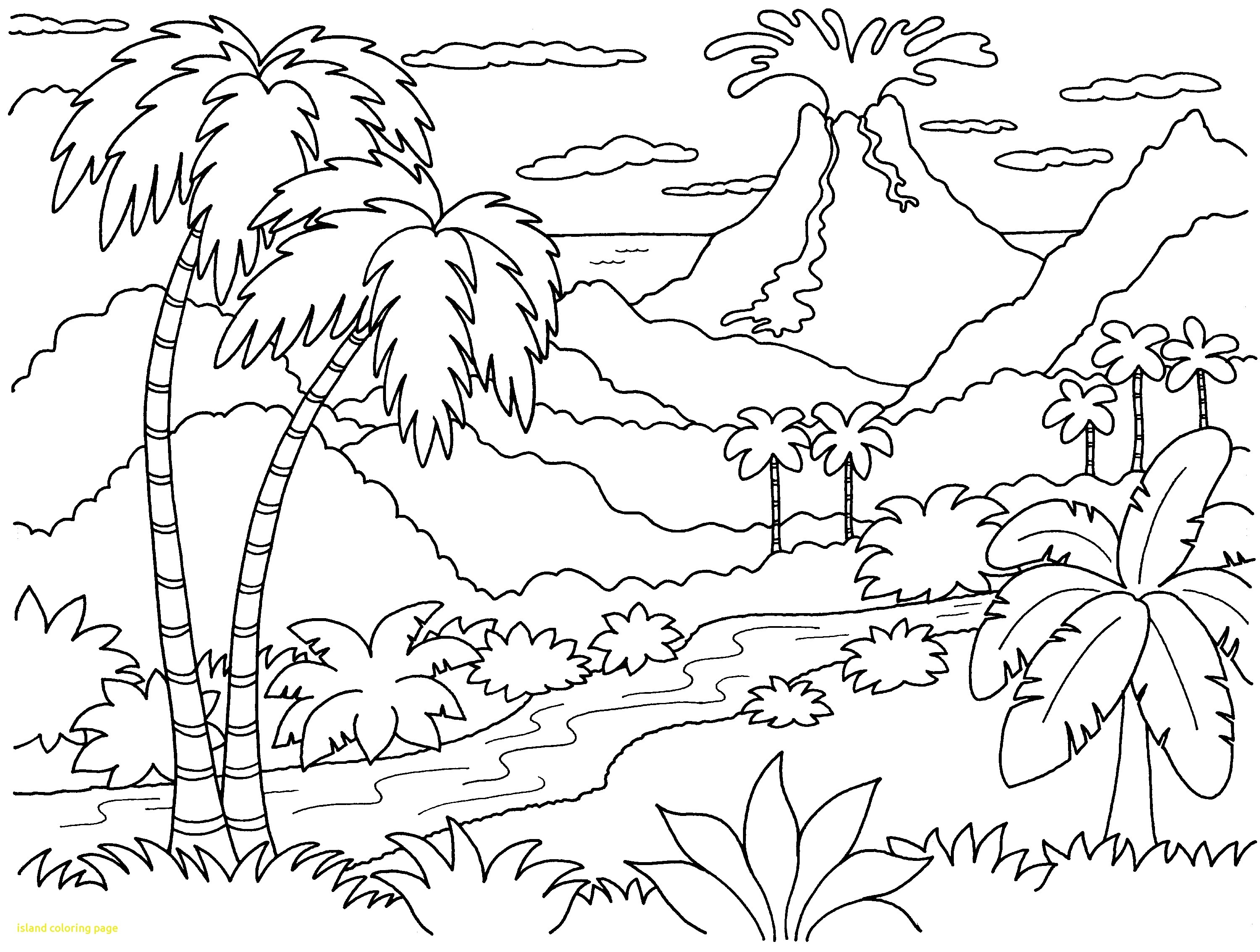 3000x2267 Tropical Sunset Coloring Pages Get Bubbles