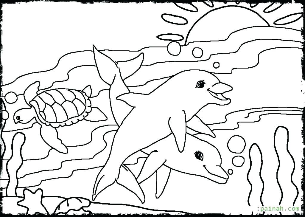 1024x728 Beach Themed Coloring Pages Printable Free Sheets Print C