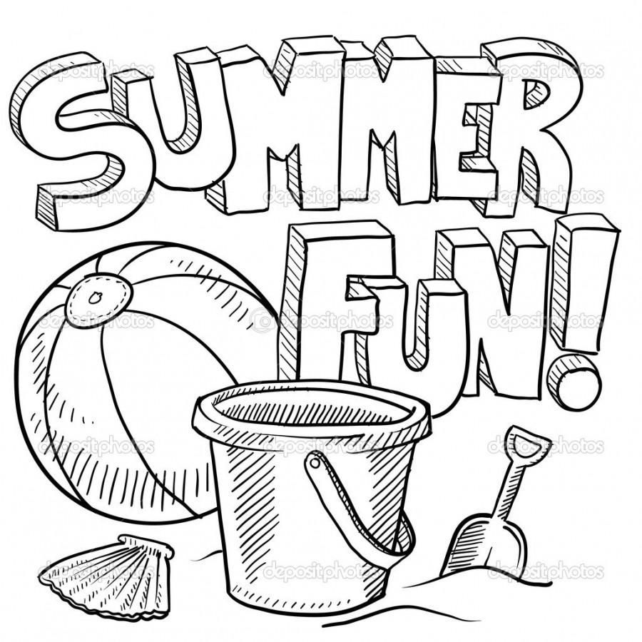 Beach Themed Coloring Pages