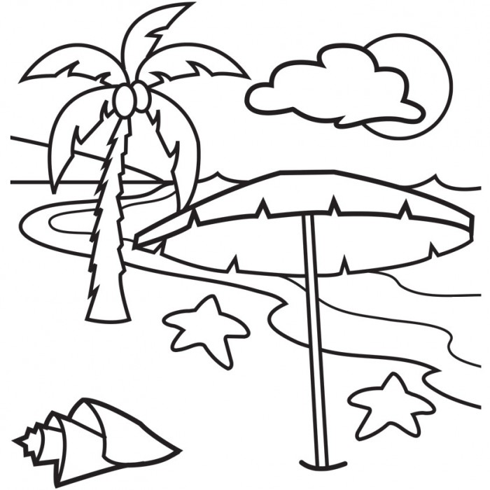 700x700 Beach Coloring Pages