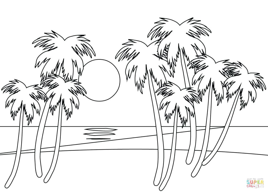 1024x733 Summer Themed Coloring Pages Beach Coloring Pages Cool Beach
